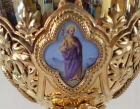 Solid silver gilt antique French Gothic Chalice.